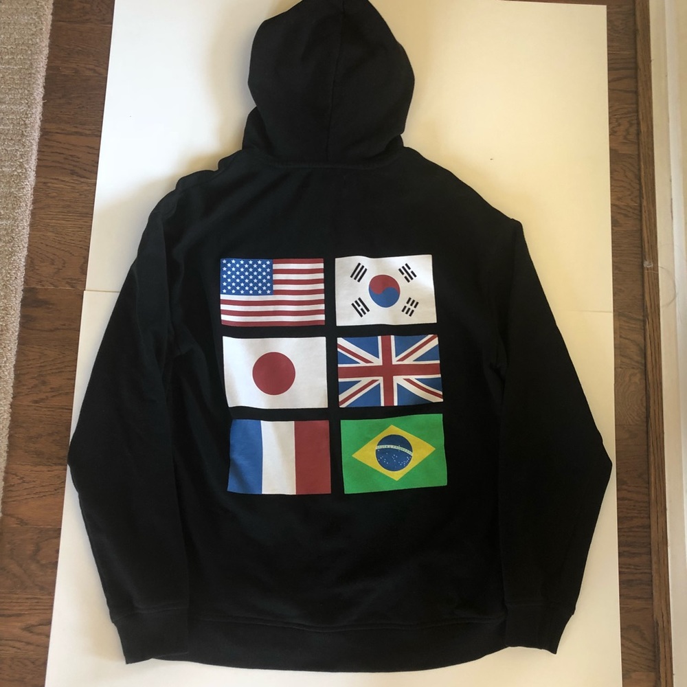 WORLDWIDE BLACK GRAPHIC HOODIE FOREVER 21